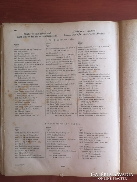 Louis Köhler: Praktische Klavier-Schule ( zongora iskola) 184 oldalas antik kotta