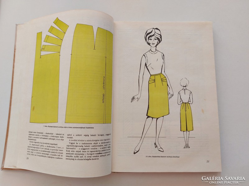 Régi szakkönyv 1981 Női szabó szakrajz francia szabás