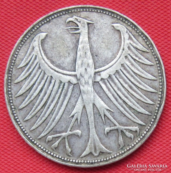 Silver 5 marks 1951 j nszk