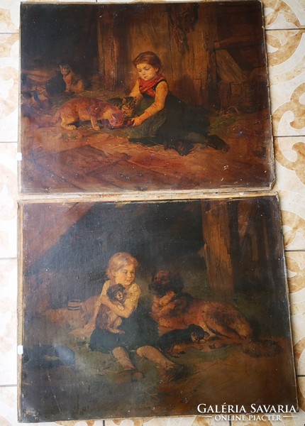 Nice antique 2 pictures, at least 100 years old, contemporary printing technique, you can choose