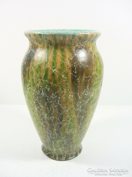 Gorka livia, retro 1950, 18.5 Cm early mosaic vase in Gorka gauze style, flawless! (G017)