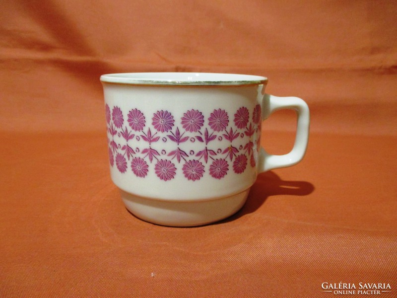 Zsolnay mug, cup with purple flowers