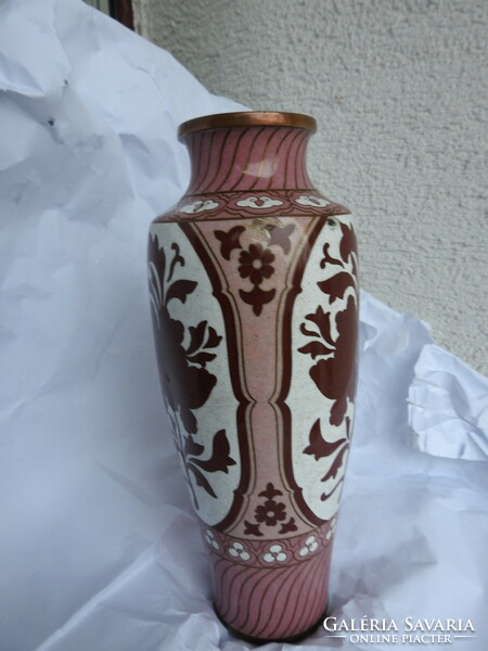 Old enamel vase - larger size