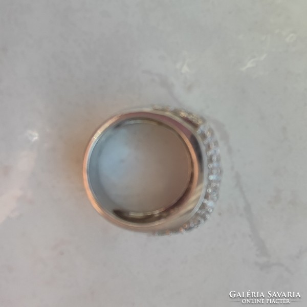 Szikrázó cirkónia köves ezüst gyűrű