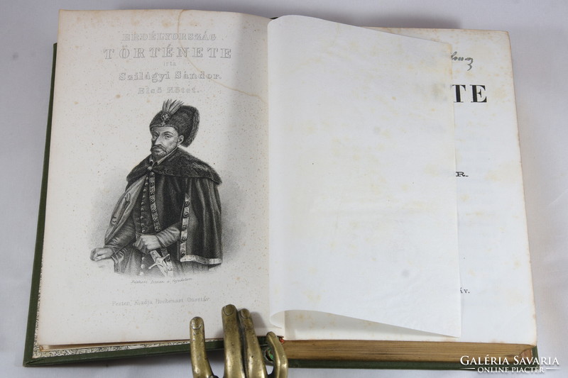1866 Erdélyország története két kötetben aranymetszéssel Gyönyörű darab !