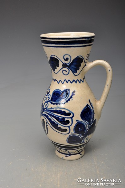 Korondi blue floral. Bird jug, anklet. 1982