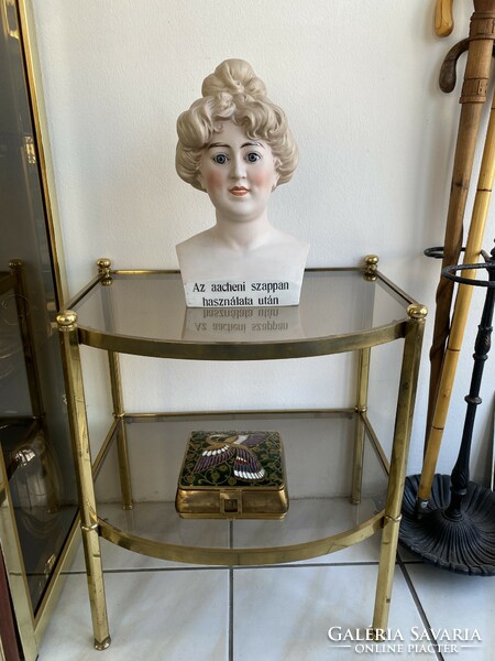Art Nouveau soap advertising bust porcelain
