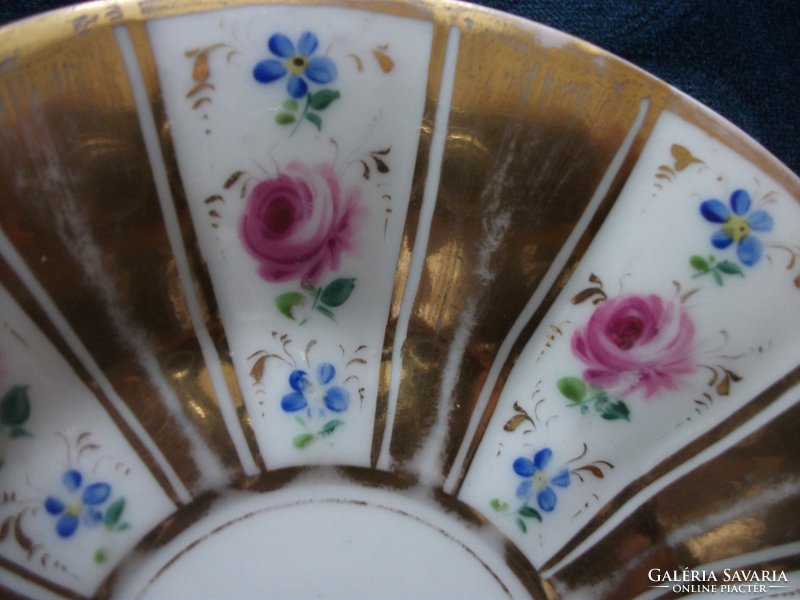 1844 Kpm berlin opulently gilded rose tea cup coaster