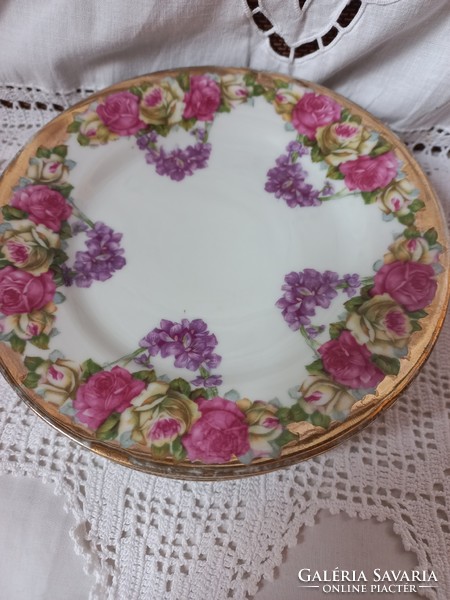 4 db rózsás süteményes tányér