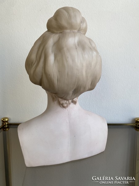 Art Nouveau soap advertising bust porcelain