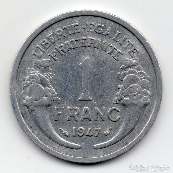 Franciaország 1 francia Frank, 1947