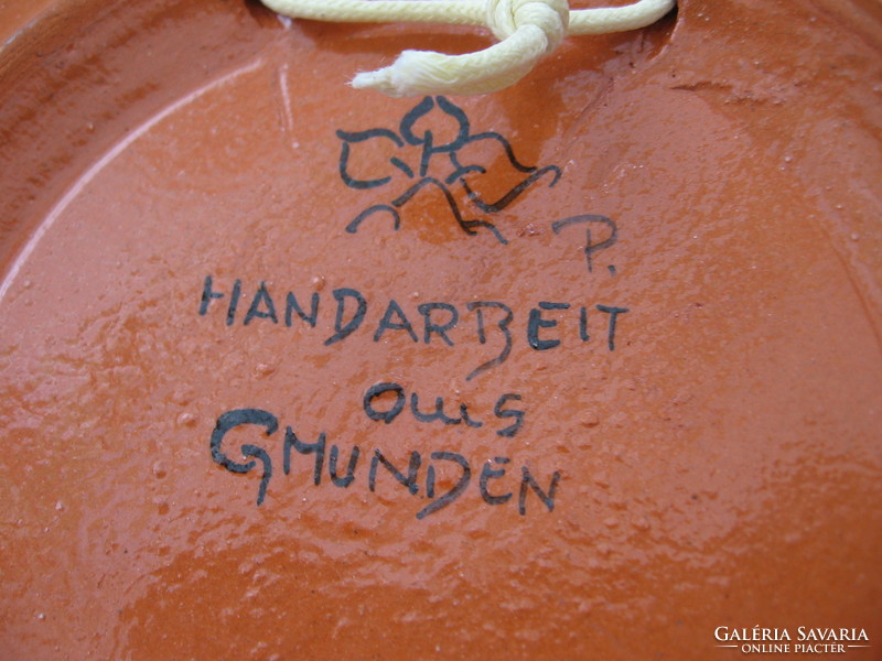 Gmundner keramik fali tál Pesendorfer