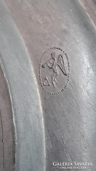 Lovagi címeres ón tányér, falidísz (M3415))