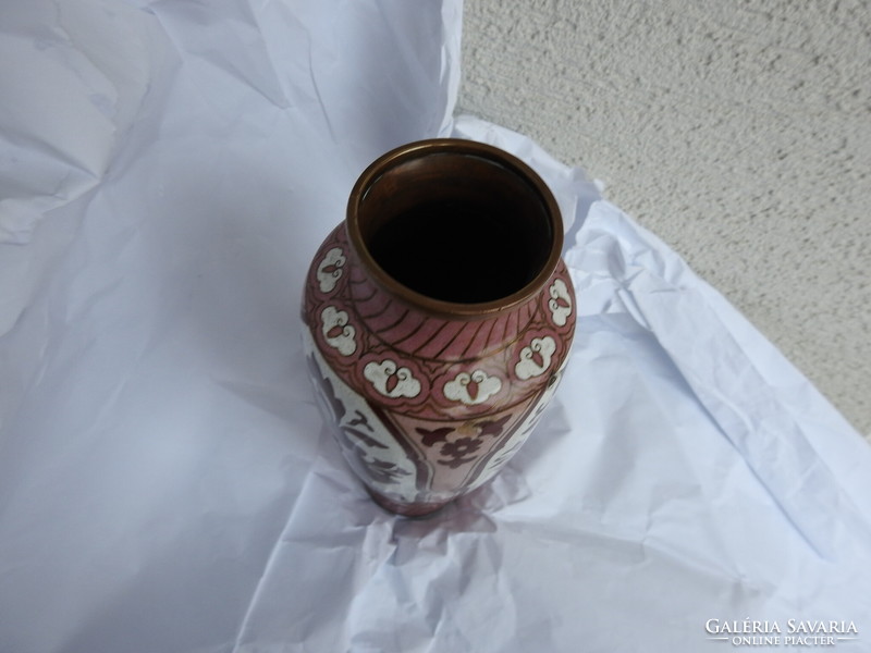 Old enamel vase - larger size