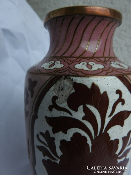 Old enamel vase - larger size