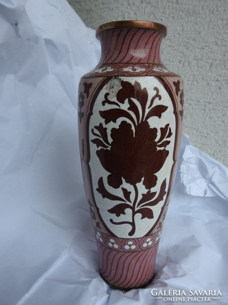 Old enamel vase - larger size