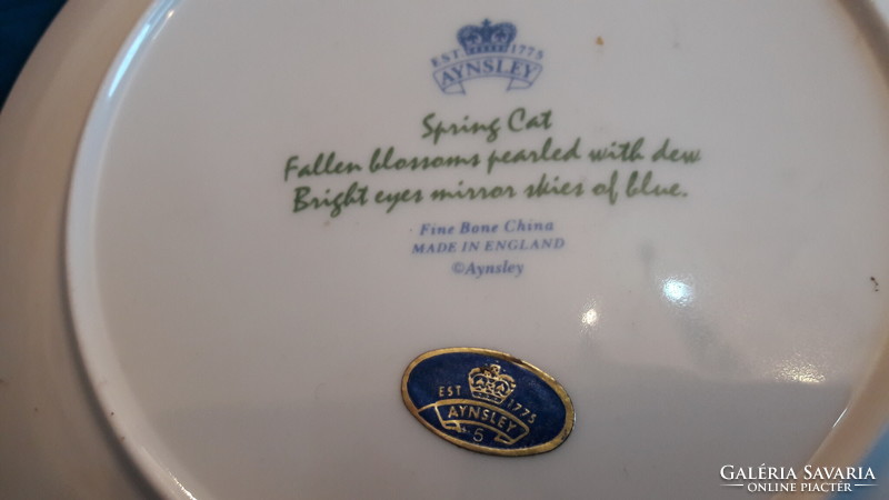 English cat porcelain decorative plate, Aynsley porcelain four seasons kittens set (m3468)