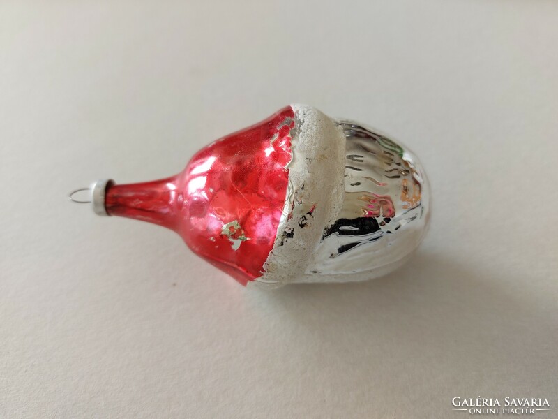 Old glass Santa Claus head Christmas tree ornament Santa Claus head glass ornament