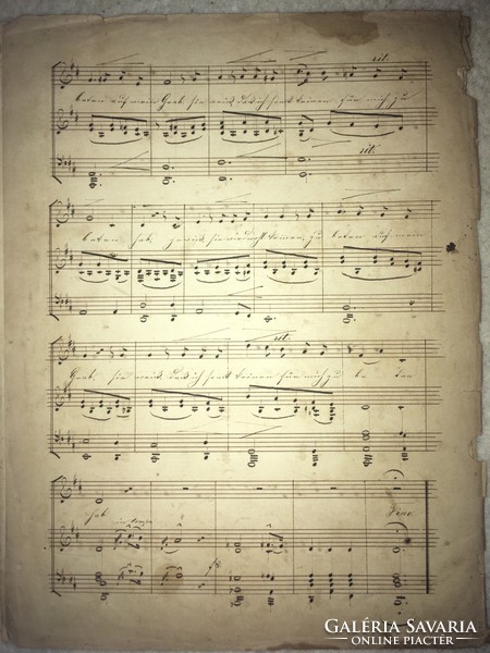 /1863/ Ob sie wohl rommen wird? Handwritten sheet music!!! Dedicated; stef hälbig