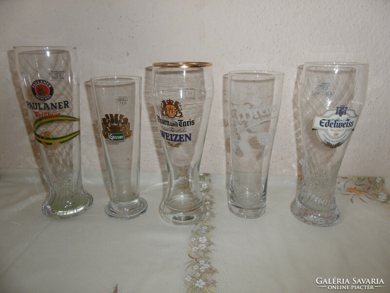 Glass beer glass collection (10 pcs.)