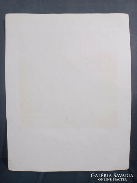 Színes absztrakt fametszet (teljes meret: 28x37 cm)