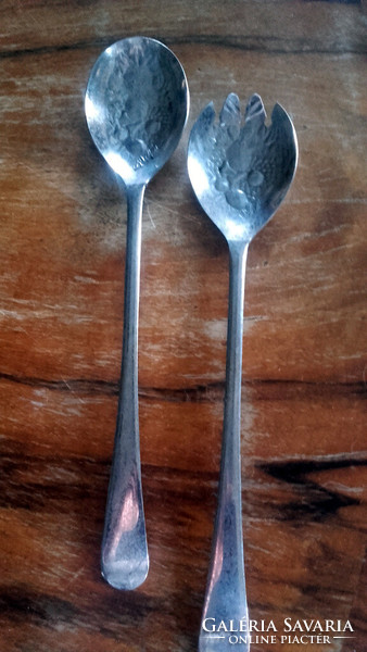 English sheffield silver-plated salad taker paired - marked