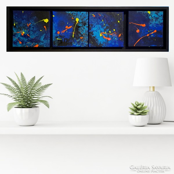 Own unique abstract entitled Neon fish on sale (2023)