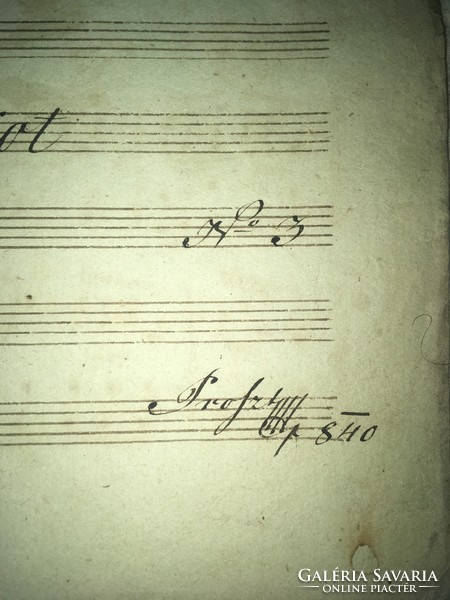 /1840/ Melodies italiennes für violin mit zuglitung piano forte von Beriot. Handwritten sheet music!!!!