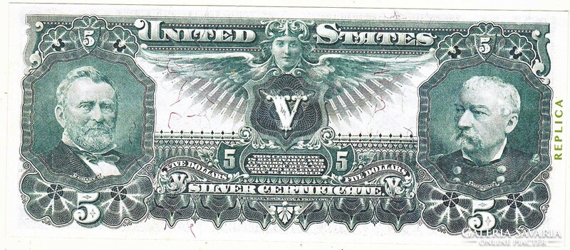 Usa 5 silver dollar 1896 replica