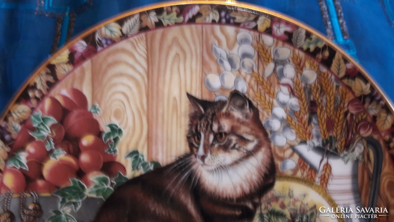 English cat porcelain decorative plate, Aynsley porcelain four seasons kittens set (m3468)