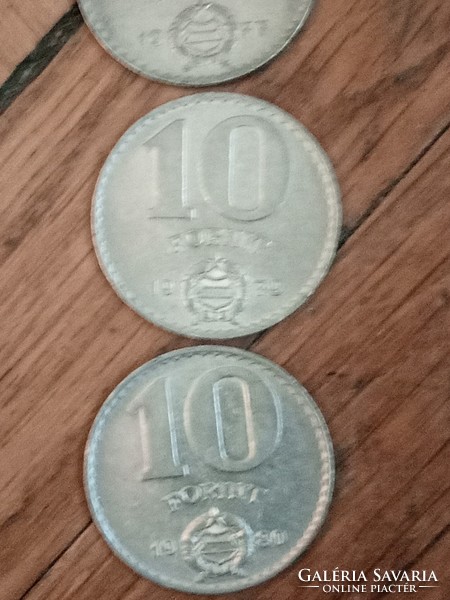 6 darab 10 forintos 1971-72 1976-77 és 1979-80