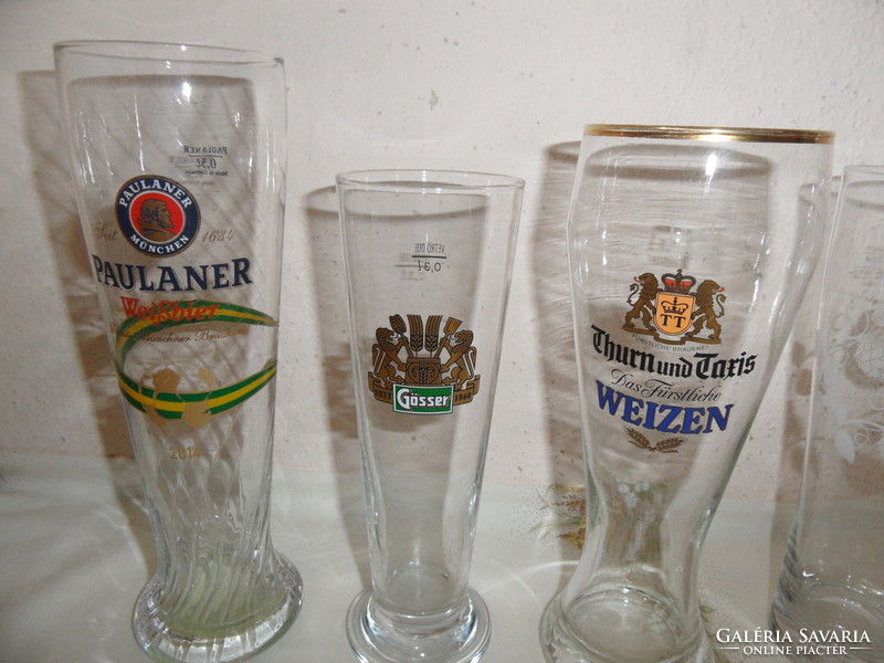 Üveg sörös pohár gyűjtemény ( 10 db. )