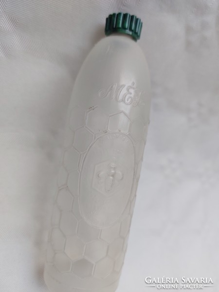 Régi MÉZ feliratos flakon retro műanyag mézes palack