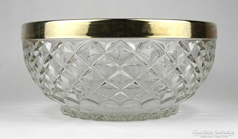 1M236 large glass fruit serving bowl 10 x 21.5 Cm