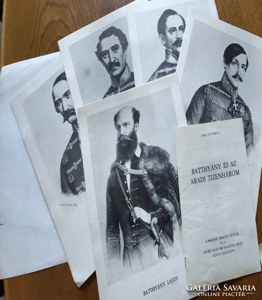 Temesvári Ferenc Batthyány és az aradi tizenhárom 1849. október 6.  14 kép+füzet ,mappa,könyv 1983