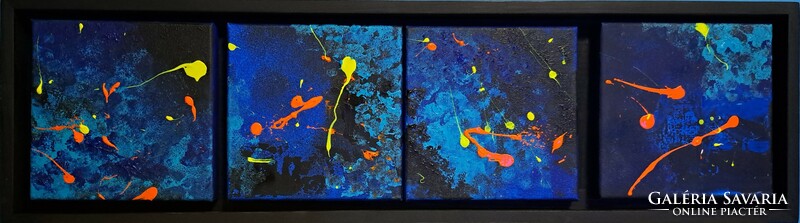 Own unique abstract entitled Neon fish on sale (2023)