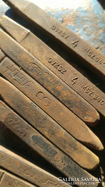 Original wm drip msz antique number letter punch steel tool not cast iron