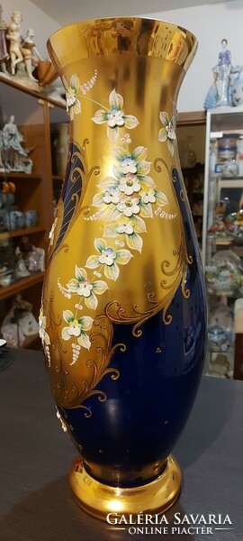 Bohemia glass cseh nagyméretű váza