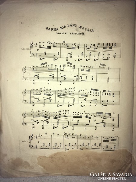 /1857/ Délibáb. Szépirodalmi és Divatlap/ Barna Kis Lány Nótája. Lovassy Sándortól. Pest, Febr 1 , 1