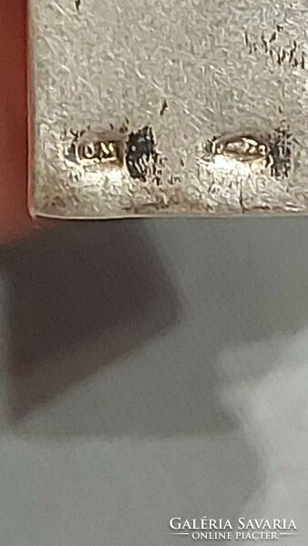 Antik ezüst gyufatartó kutyafejes jelzéssel
