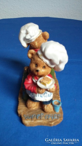 Chef teddy bears on napkin holder