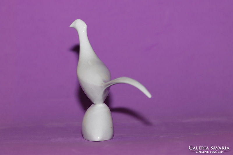 Unpainted art deco pheasant (Kőbánya porcelain) + free postage!
