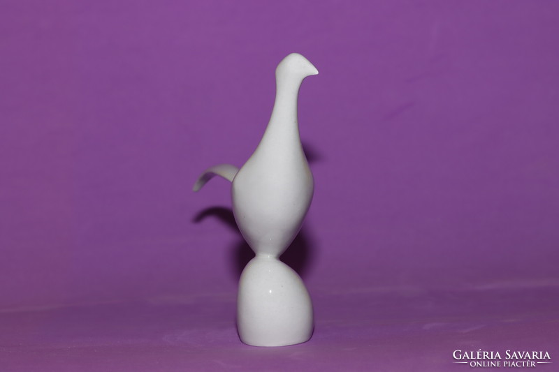 Unpainted art deco pheasant (Kőbánya porcelain) + free postage!
