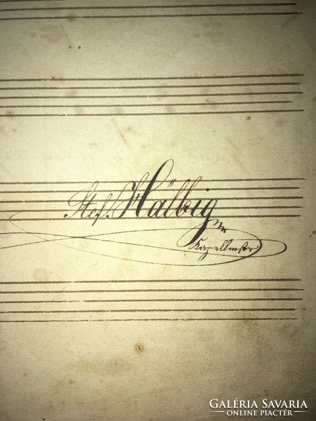 /1863/ Ob sie wohl rommen wird? Handwritten sheet music!!! Dedicated; stef hälbig