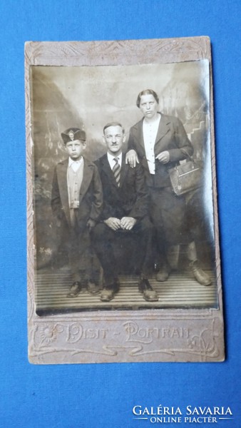 Family business photo, business card from the beginning of the last century
