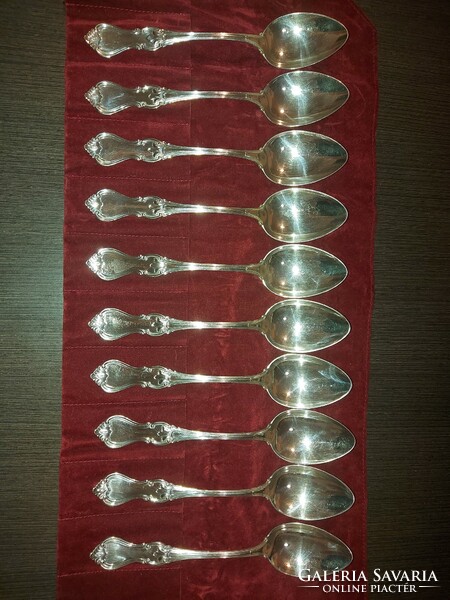 10 silver spoons, 510 gr