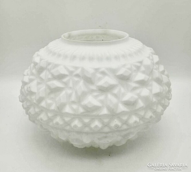 Artdeco style milk glass lampshade