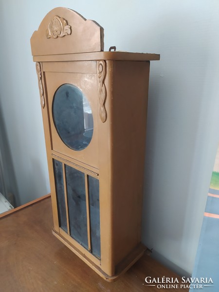 Old wall cabinet, clock case