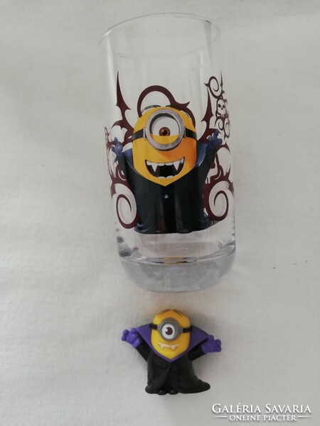 Minion " Drakula" festésű  pohár és MINION minifigura