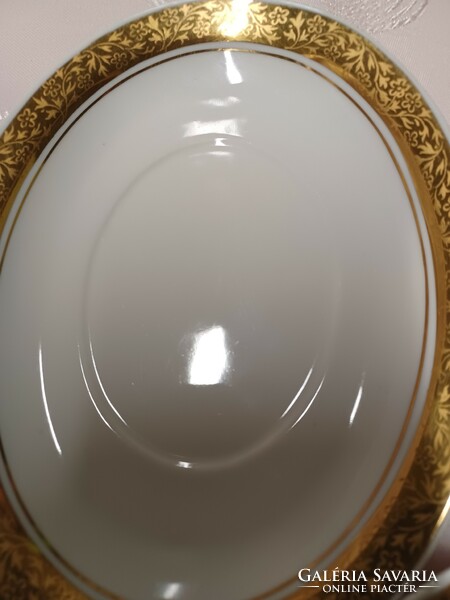 Alföldi oval small plate with gilded edges